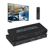 4K HDTV Multiviewer Switch 4x1 with Capture Card - Black