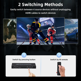 4K HDTV Multiviewer Switch 4x1 with Capture Card - Black