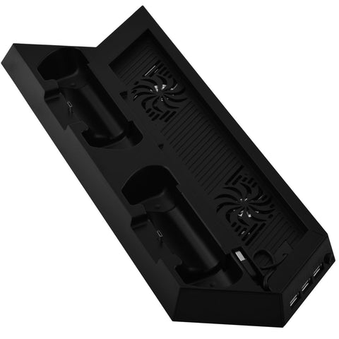 Playstation 4 Black Vertical Cooling Stand with Dual Controller Charging Stations