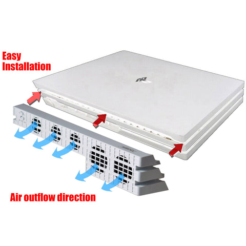Dobe PS4 Pro USB External 5 Fan Cooling System - White