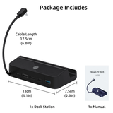 5 In 1 Docking Station with Ethernet Port for Steam Deck