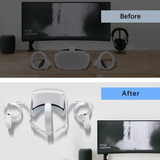 Wall Mount Stand with Screws for Oculus Quest 2/PS VR-White