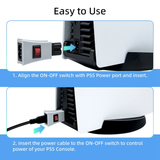 On/Off Power Switch Button Adapter for PS5/PS4/PS3/Xbox Series X Console - White