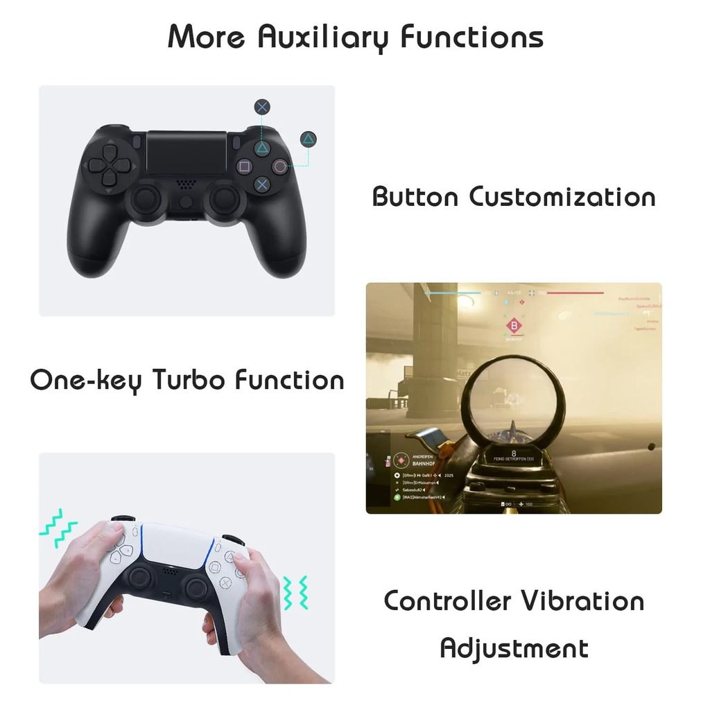 DS50 Pro Wireless Controller Adapter for PS4/PS3/Nintendo Switch