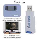 DS50 Pro Wireless Controller Adapter for PS4/PS3/Nintendo Switch/Switch Lite/PC