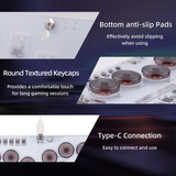 12 Button Leverless Arcade Controller for PC/Switch/PS4/PS3-Transparent Gray