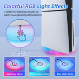 Transparent Iplay RGB Vertical Stand for PS5 Slim Disc/Digital Edition Console