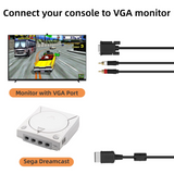 Dreamcast VGA High Definition Cable RCA Sound Adapter
