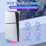 Transparent Iplay RGB Vertical Stand for PS5 Slim Disc/Digital Edition Console