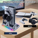 DOBE Multifunctional RGB Cooling Stand with Headphone Hook for PS5/PS5 Slim Cons