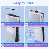 Transparent Iplay RGB Vertical Stand for PS5 Slim Disc/Digital Edition Console