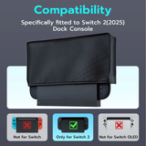 Black Protective Dust Cover for Nintendo Switch 2