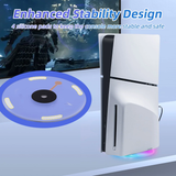Iplay Transparent RGB Vertical Stand for PS5 Slim Disc/Digital Edition Console