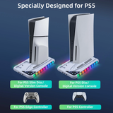 DOBE Multifunctional RGB Cooling Stand with Headphone Hook for PS5/PS5 Slim Cons