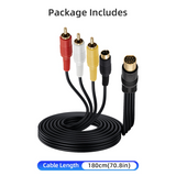 Gold Plated SAV RCA Video Audio Composite Cable for Sega Saturn