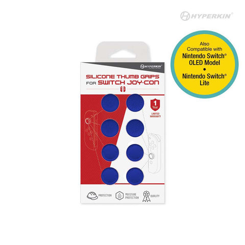 Hyperkin 8pk Silicon Thumb Grips for the Nintendo Switch - Neo Blue