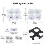 Silicone Conductive Rubber Pads Set for PS5 Controller 2.0-White