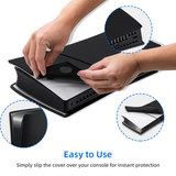 Dustproof Silicone Protective Case Cover for PS5 Slim Digital Edition-Black
