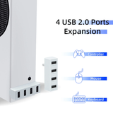 4 Ports USB Hub 2.0 for Xbox Series S-White