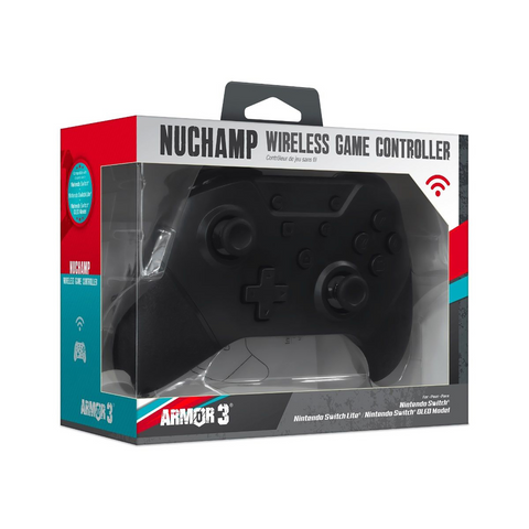NuChamp Wireless Game Controller For the Nintendo Switch/Lite - Armor3 (Black)