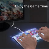 12 Button Leverless Arcade Controller for PC/Switch/PS4/PS3-Transparent Gray