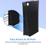 Dustproof Silicone Protective Case Cover for PS5 Slim Digital Edition-Black