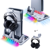 DOBE Multifunctional RGB Cooling Stand with Headphone Hook for PS5/PS5 Slim Cons