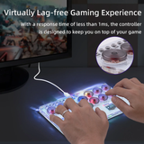 12 Button Leverless Arcade Controller for PC/Switch/PS4/PS3-Transparent Gray
