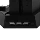 Playstation 4 Black Vertical Cooling Stand with Dual Controller Charging Stations