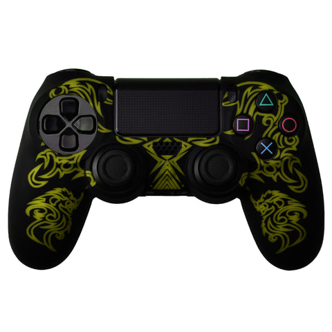 Protective Sleeve For PS4 Controllers - Dragon Black Yellow