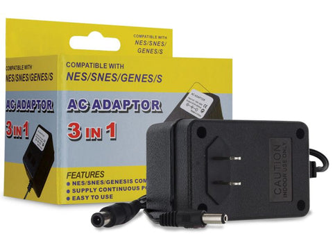 3 In 1 Universal AC Adapter for the Super NES/NES/Genesis