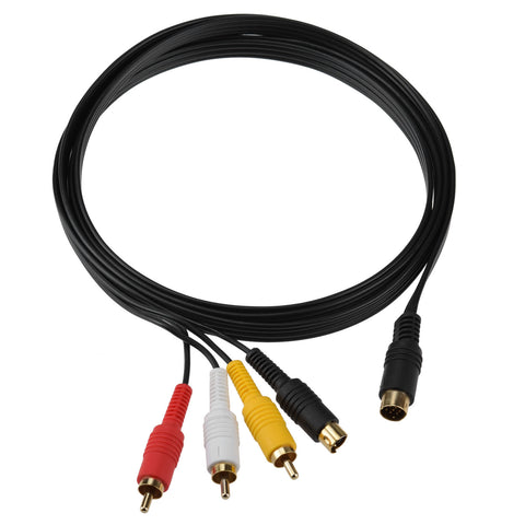 Gold Plated SAV RCA Video Audio Composite Cable for Sega Saturn