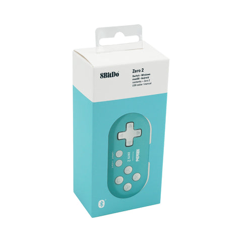 Teal 8Bitdo Zero 2 Bluetooth Gamepad for the Switch/Windows/Mac/Android/Pie