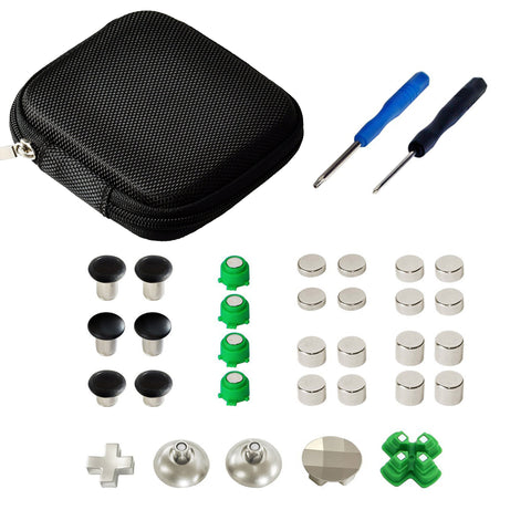 31 In 1 Custom Thumbstick Joypad D-Pad ABXY Bullet Set with T6 Tools for PS4 SLIM / PRO Dualshock 4 Controller