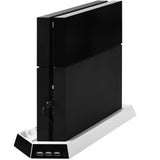 Playstation 4 White Vertical Cooling Stand with Dual Controller Charging Stations