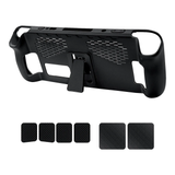 Protective TPU Case with Kickstand and Touchpad/Button Stickers - Black