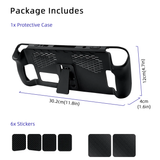 Protective TPU Case with Kickstand and Touchpad/Button Stickers - Black