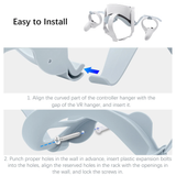 Wall Mount Stand with Screws for Oculus Quest 2/PS VR-White