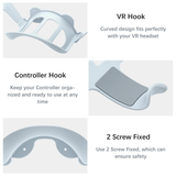 Wall Mount Stand with Screws for Oculus Quest 2/PS VR-White