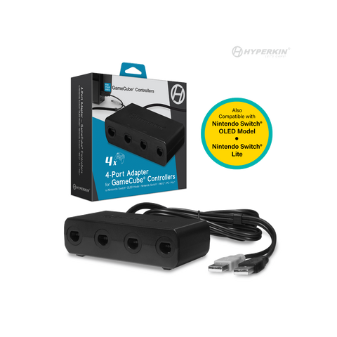 Hyperkin 4-Port Controller Adapter for GameCube to Switch/Wii U/PC/Mac
