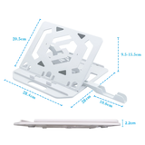 Foldable Stand for Laptops Tablets and Mobile Phones - Silver