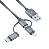 3 in 1 USB Charging and Data Transfer Cable for Mobile Phones