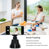 360 Degree Rotation Face Tracking Gimbal Stabilizer for Mobile Phone - Black