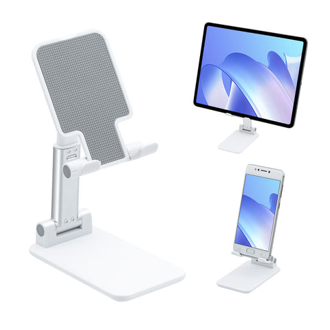 White Foldable Stand/Holder with Adjustable Height for Phones/Tablet/Readers