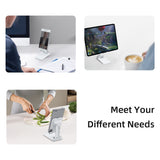 White Foldable Stand/Holder with Adjustable Height for Phones/Tablet/Readers