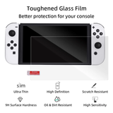 Dust Proof Kit with Tempered Glass Screen Protector for the Nintendo Switch OLED