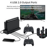 DOBE 4 Ports USB 2.0 Hub Dock for Nintendo Switch