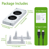 White Dobe Vertical Cooling Stand for the Xbox Series S Console