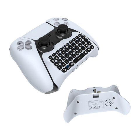 White Wireless Mini Keyboard for the Sony Playstation 5 DS5 controller