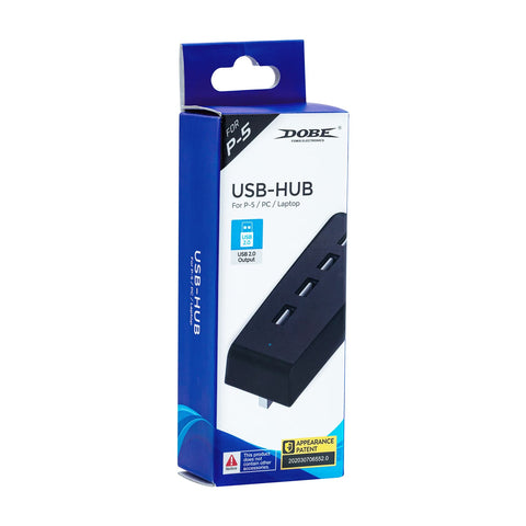 Black Dobe 4 Port USB 2.0 hub for the PS5 Consoles